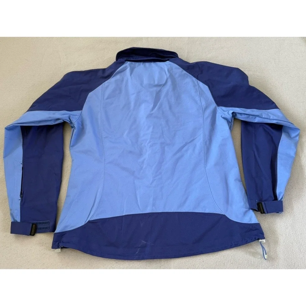 LL Bean Rain Shell Jacket Women's Sz M Blue Color block - Picture 4 of 16